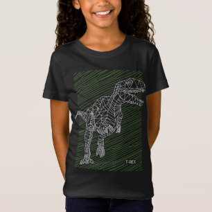 Dynamische Dino: T-Rex Illustratie Lijnen T-shirt