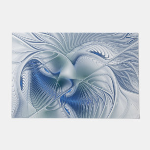 Dynamische Fantasie Abstract Blau Tinten Fractal K Deurmat