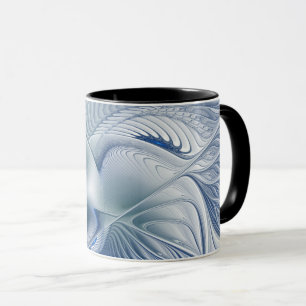 Dynamische Fantasie Abstract Blau Tinten Fractal K Mok