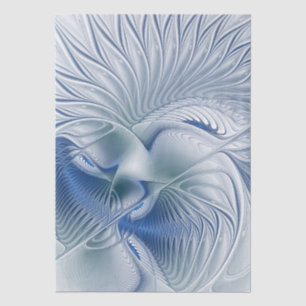 Dynamische Fantasie Abstract Blau Tinten Fractal K Tissuepapier