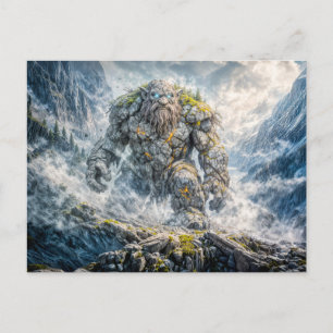 Dynamische Fantasy-Trol in dramatisch atmosferisch Briefkaart