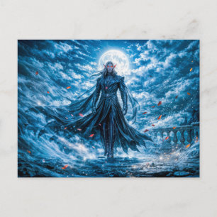 Dynamische Fantasy Vampier in Dramatische Nachteli Briefkaart