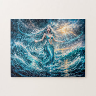 Dynamische Fantasy Zeemeermin in Stralende Oceaan Legpuzzel