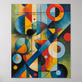 Dynamische Geometrische Abstracte Compositie Poster