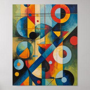 Dynamische Geometrische Abstracte Compositie Poster