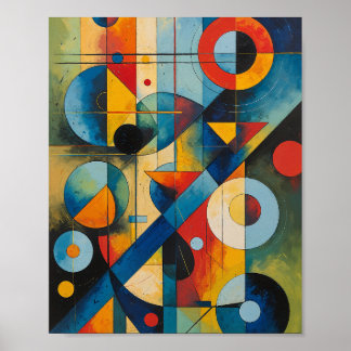 Dynamische Geometrische Abstracte Compositie Poster