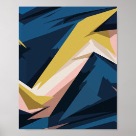 Dynamische geometrische Abstracte kunst Poster