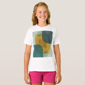 Dynamische geometrische overlapping t-shirt (Voorkant volledig)