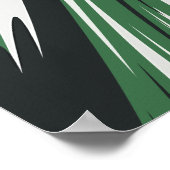 Dynamische groene en zwarte Abstracte strepen Poster (Hoek)