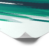 Dynamische groene geometrische Abstracte kunst Poster (Hoek)