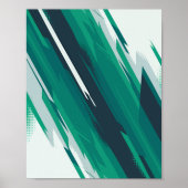 Dynamische groene geometrische Abstracte kunst Poster (Voorkant)
