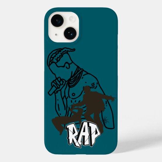 Dynamische hiphopartiest Case-Mate iPhone case (Achterkant)