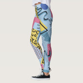 Dynamische jaren '80 Memphis esthetiek Leggings (Links)