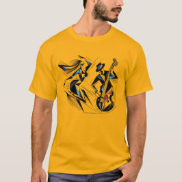 dynamische jazzexpressie t-shirt