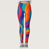 Dynamische kleurgolf-Leggings Leggings (Voorkant)