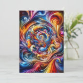 dynamische kleurvortex kaart (Staand voorkant)