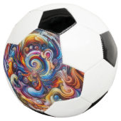 dynamische kleurvortex voetbal (Drie kwart)