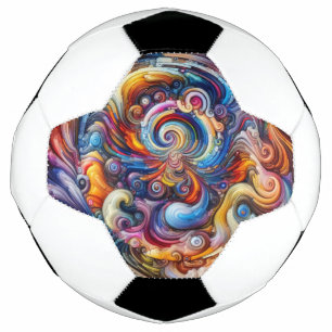 dynamische kleurvortex voetbal