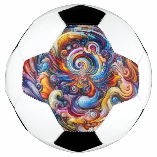 dynamische kleurvortex voetbal (Voorkant)
