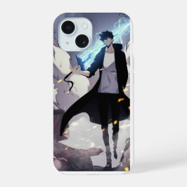 dynamische krijger staand iPhone 15 hoesje