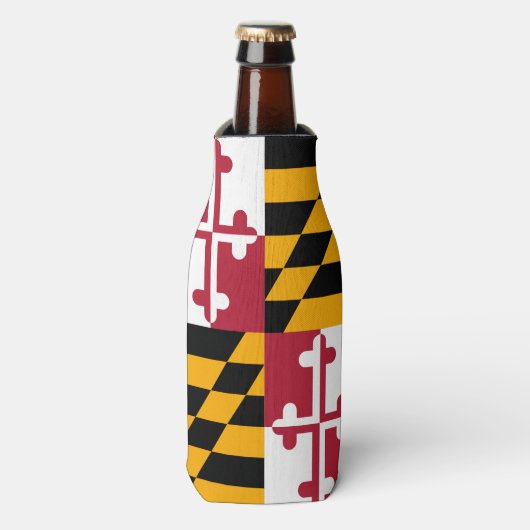 Dynamische maryland State Flag Graphic op a Flesjeskoeler (Fles Voorkant)