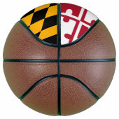 Dynamische maryland State Flag Graphic op a Mini Basketbal (Rechts)