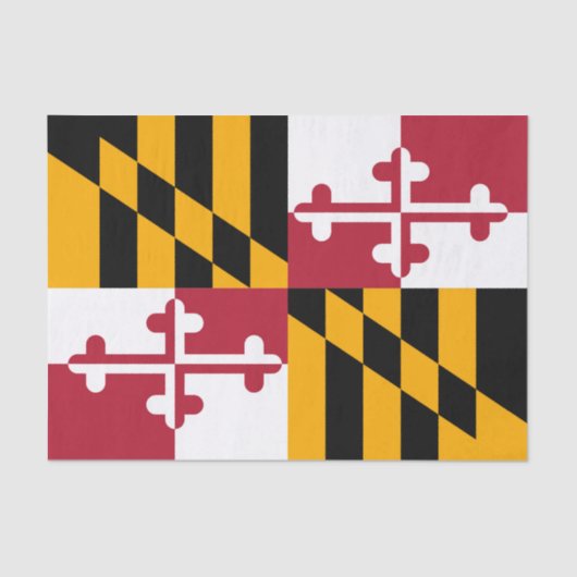 Dynamische maryland State Flag Graphic op a Tissuepapier (Voorkant)
