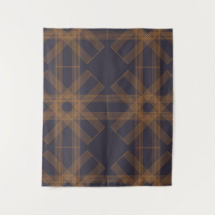Dynamische, moderne, koele, abstracte lijnpatroonk wandkleed