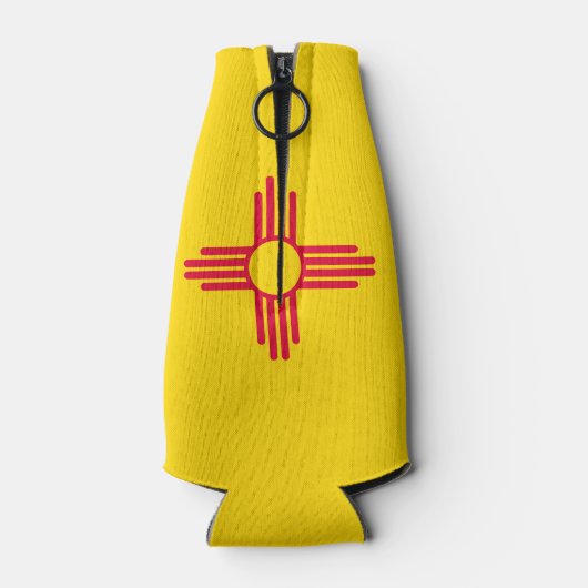 Dynamische Nieuwe Vlag van de Staat Mexico Grafisc Flesjeskoeler (Achterkant)