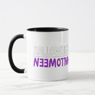 Dynamische Paarse Halloween-tekst met gedurfde ene Mok