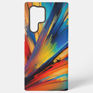 Dynamische penseelstreek moderne kunst samsung galaxy hoesje