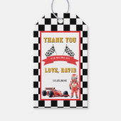 Dynamische Race Day Dank je wel Cadeaulabel (Voorkant)