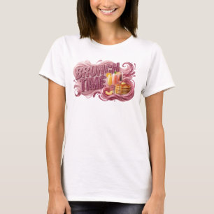 Dynamische Rode BRUNCH TIJD Aangepaste T-shirt