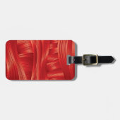 Dynamische rode spiertextuur Abstract Bagagelabel (Voorkant horizontaal)