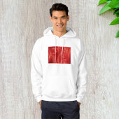 Dynamische rode spiertextuur Abstract Hoodie