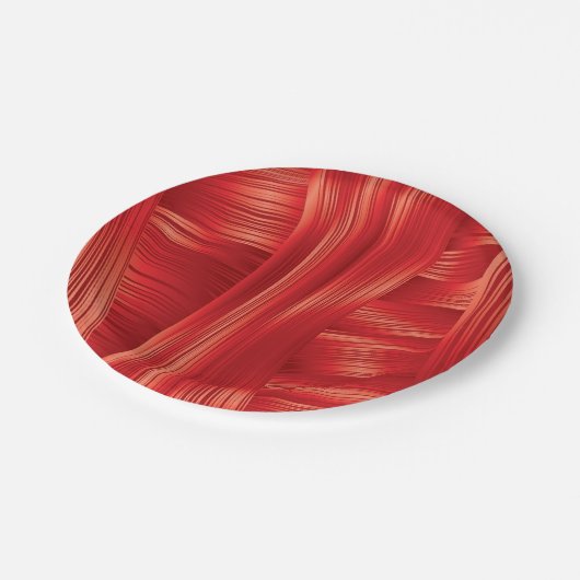 Dynamische rode spiertextuur Abstract Papieren Bordje (Gekanteld)