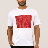 Dynamische rode spiertextuur Abstract T-shirt (Voorkant)