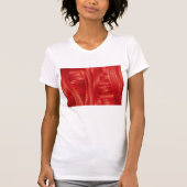 Dynamische rode spiertextuur Abstract T-shirt (Voorkant)