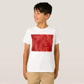 Dynamische rode spiertextuur Abstract T-shirt (Voorkant volledig)