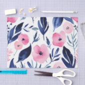 Dynamische Roze en Navy Waterverf Tissuepapier (Craft)