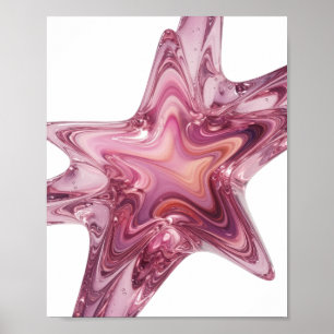 Dynamische Roze GLASSTER Krachtig Ontwerp Poster