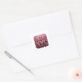 Dynamische Roze QUEENS NYC Sticker Ontwerp (Envelop)