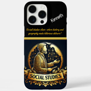 Dynamische Sociale Studies Leraar Inspireert iPhone 16 Pro Max Hoesje
