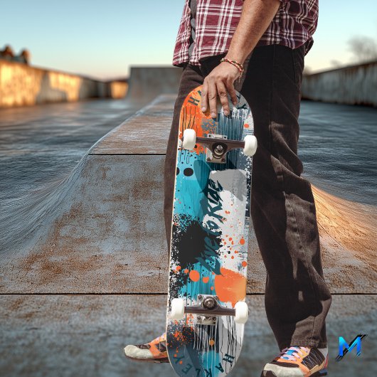 Dynamische spatten - Leef om te rijden Abstract Skateboard