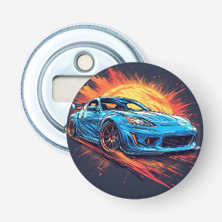 Dynamische sportwagen button flesopener