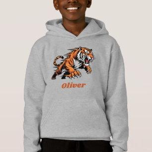 Dynamische springende tijger mascotte