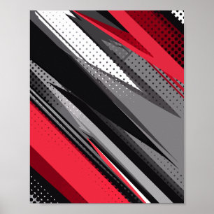 Dynamische strepen poster