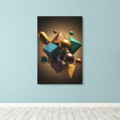 dynamische symmetrie canvas afdruk (Insitu (Houten vloer))