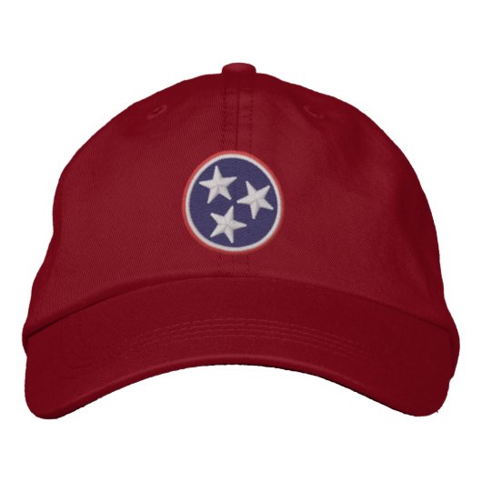 Dynamische Tennessee State Flag Graphic on Geborduurde Pet (Voorkant)