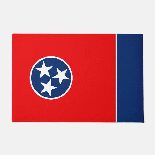 Dynamische Tennessee State Flag Graphic op a Deurmat (Voorkant)